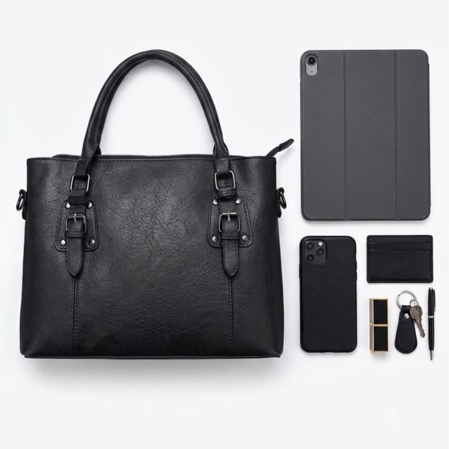 Maven Satchel Bag - Black