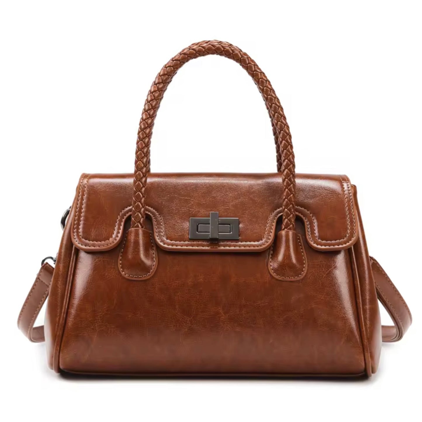 Arden Weaver Satchel Bag - Tan
